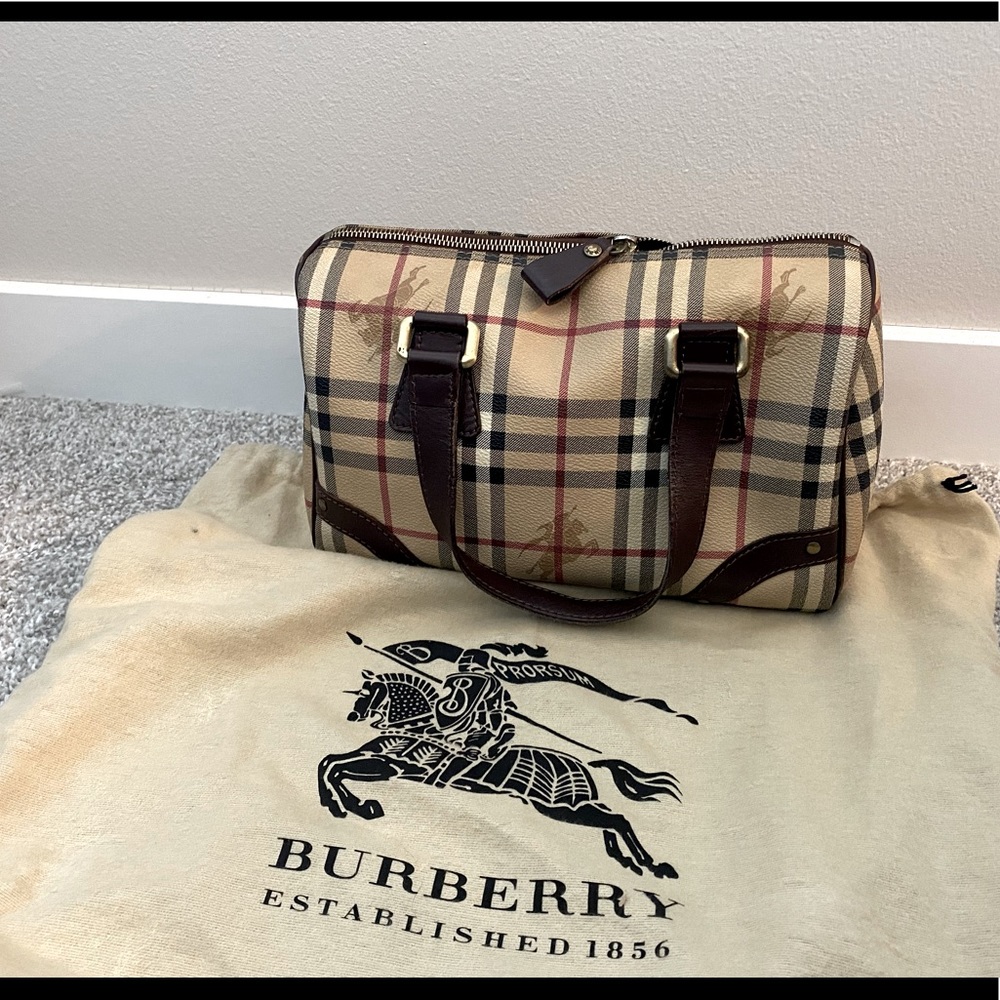 Burberry bowler bag with duster
